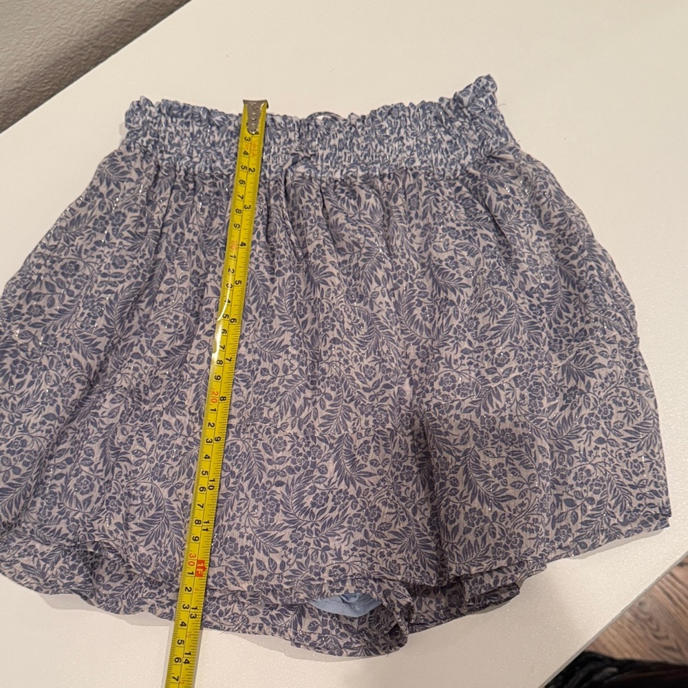 💙ZARA KIDS High Waist Blue Floral Shorts